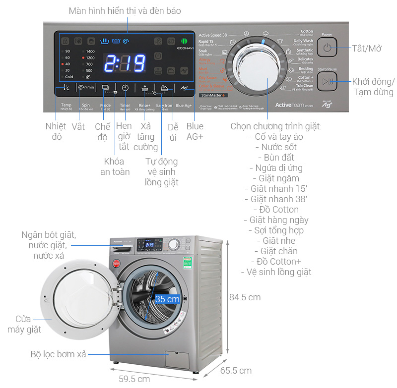 Máy giặt Panasonic NA-V90FX1LVT