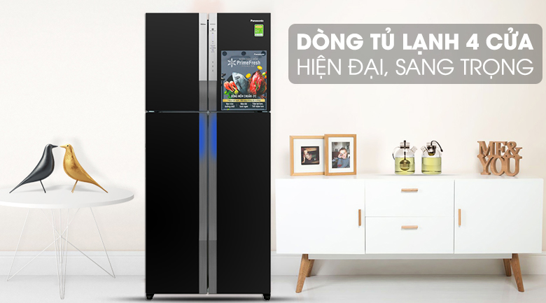 Tủ lạnh 4 cửa hiện đại, sang trọng - Tủ lạnh Panasonic Inverter 550 lít NR-DZ600GXVN